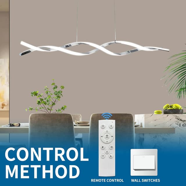 Detalle 1 de Mikeru LED Pendelleuchte 120 cm dimmbar