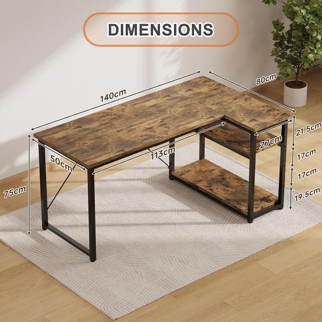 Detalle de JUMMICO scrivania angolare 140x80