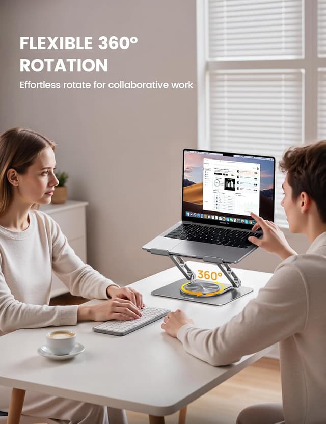 Detalle 2 de Lamicall Laptop Stand 360° rotatable, 10–17.3"
