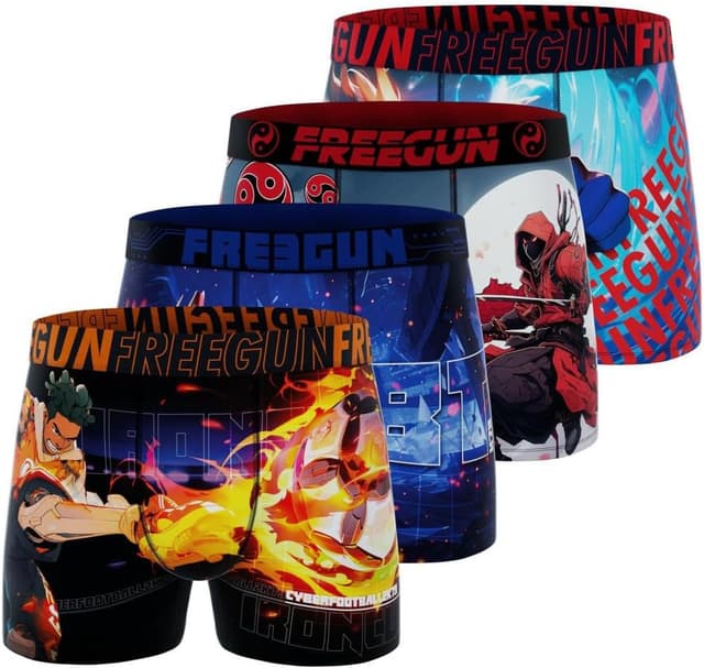 Thumbnail 5 de Freegun Freegun Boxer Fg/1/Bmx4 Boxeur ajusté Homme Lot de 4