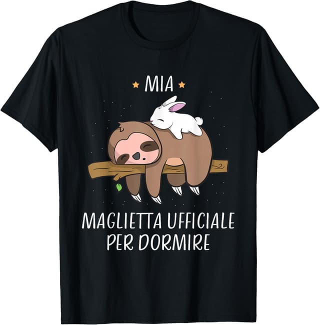 Maglietta da notte con bradipo