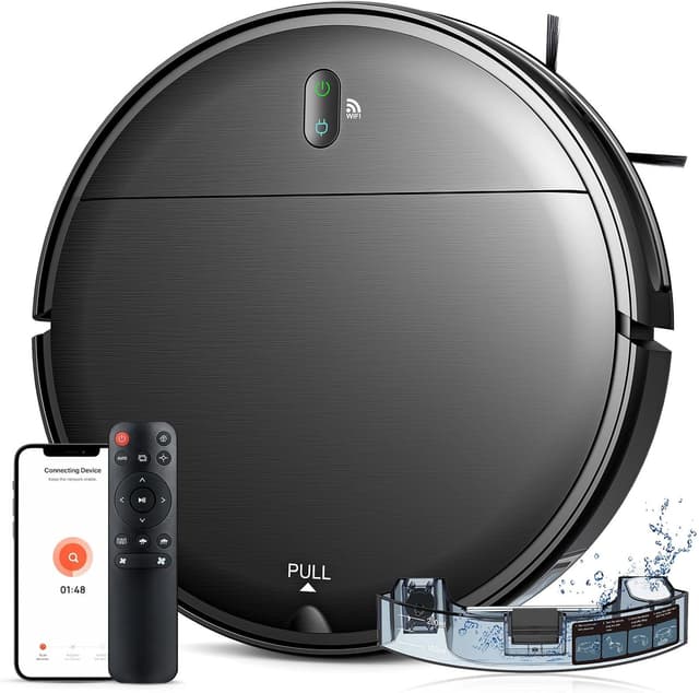 Detalle de Robot Vacuum and Mop Combo 2-in-1 BR151 with App/Alexa/Voice Control, Slim 2.87" Self-Charging Design