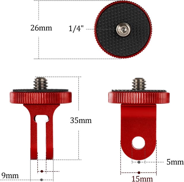 Detalle 2 de HSU Kamerahalterung 1/4 Zoll für Action-Cams