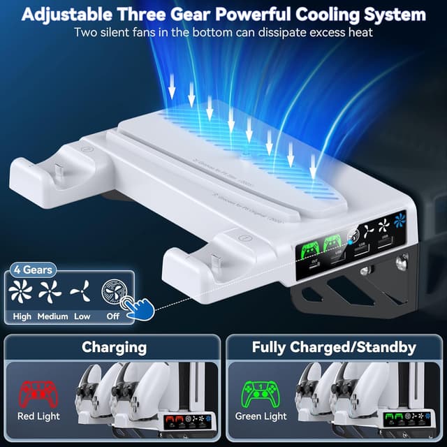 Thumbnail 2 de Tokluck Soporte PS5 pared con ventilación