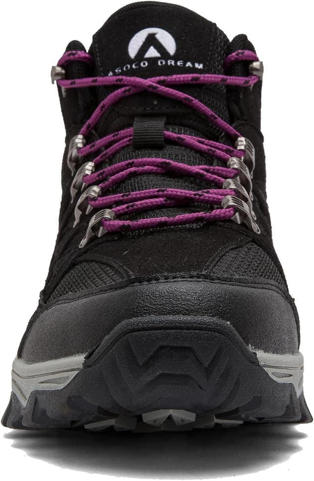 Detalle de HODTOB hiking boots for men and women – lace-up non-slip outdoor trekking shoes for all-season walking