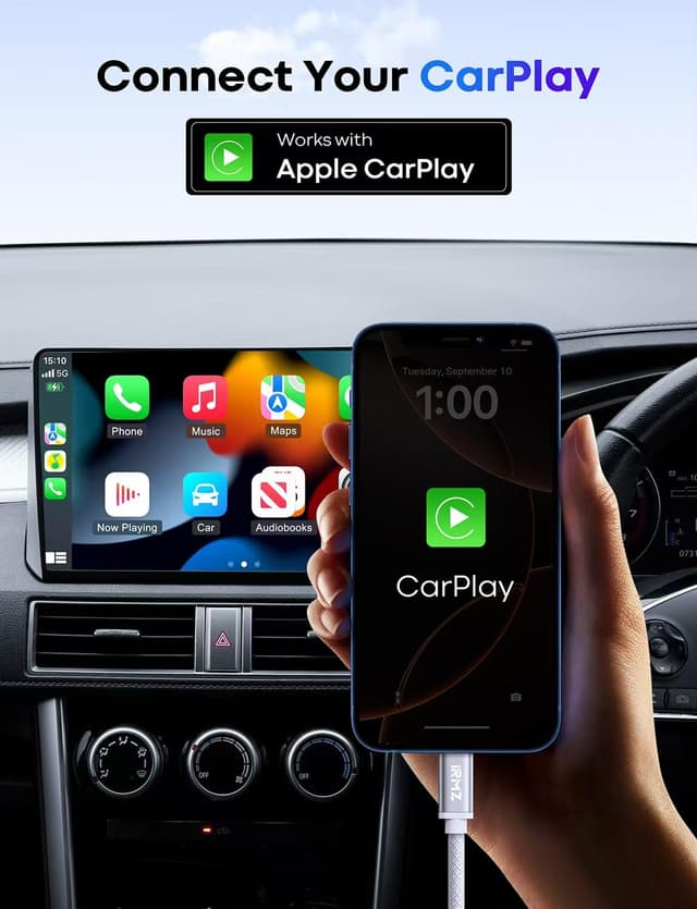 Detalle de USB-C Data Cable 6ft (USB 3.1 Gen 2) 10Gbps USB-A to USB-C for iPhone, Galaxy, Android Auto, and Portable SSDs