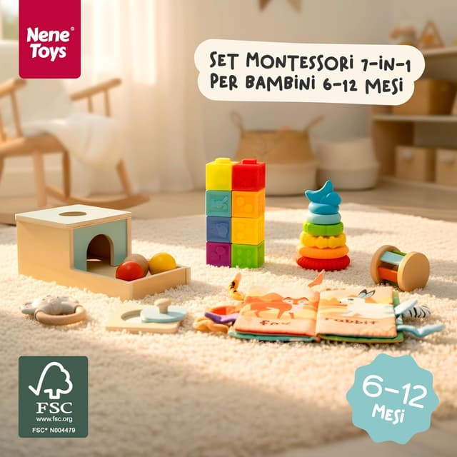 Thumbnail 1 de Nene Toys Giocattoli Montessori 7 pezzi per 6–12 mesi