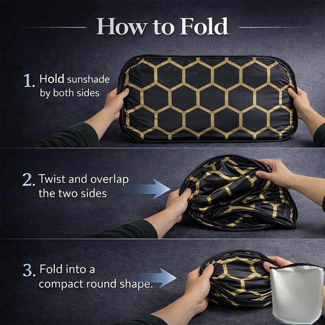 Detalle de Parasole auto per parabrezza interno pieghevole riflettente con protezione UV 142 x 70 cm