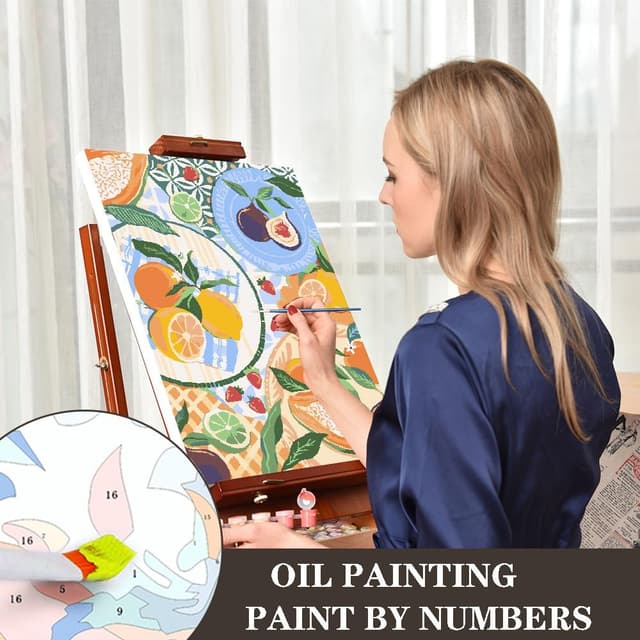 Thumbnail 6 de BEAYIOU 6 Pack Paint by Numbers Kits for Adults (Canvas, Acrylic Oil-Style) 9.8x13.8inch