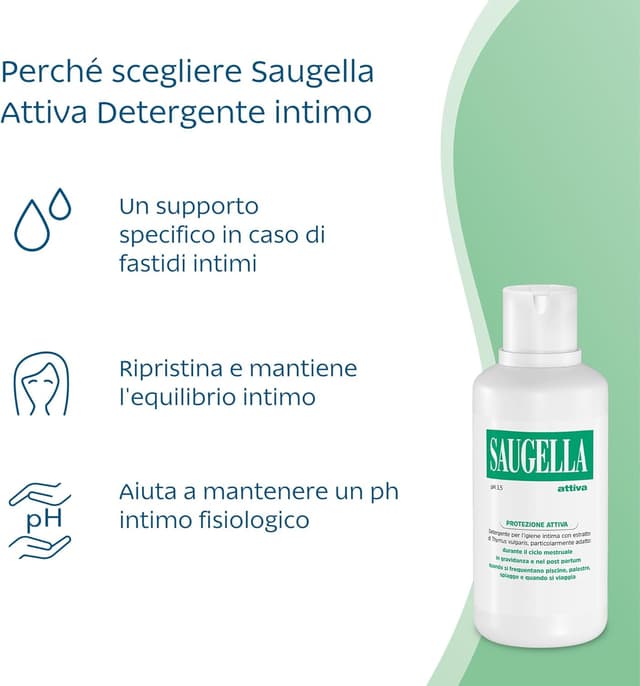 Thumbnail 2 de Saugella Attiva detergente intimo antibatterico pH 3,5 500 ml