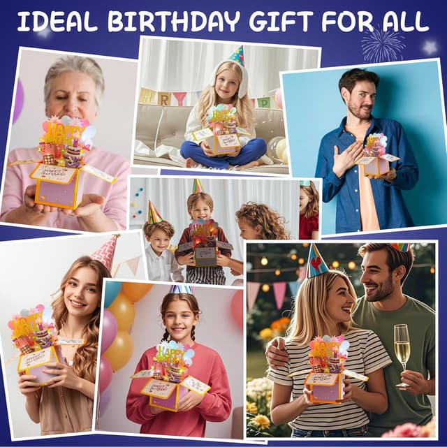 Thumbnail 4 de MOWETOO 3D pop-up birthday card with music