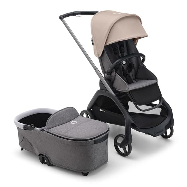 Detalle de Bugaboo Dragonfly cochecito base grafito, capazo 1