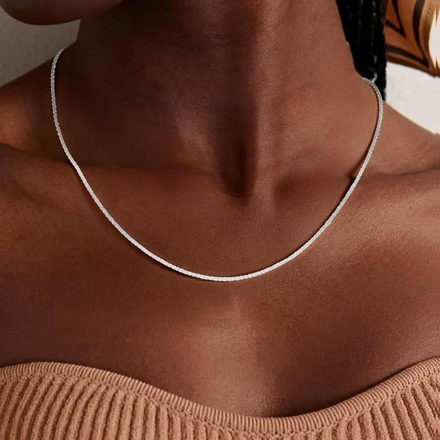 Detalle 2 de Sloong Silber Raupenkette 925, 0,8 mm