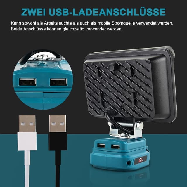 Detalle 1 de AUTOJARE 5 Zoll Akku-LED-Lampe für Makita 18V