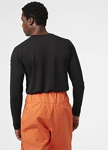 Detalle 2 de Helly Hansen Lifa Active Stripe Crew - Camisa Negra para Hombre 🖤