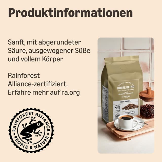 Thumbnail 2 de By Amazon Kaffeebohnen Mittlere Röstung Arabica 2 kg