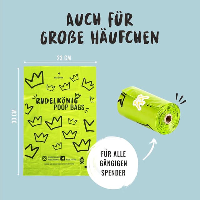 Detalle 2 de Rudelkönig Hundekotbeutel 300 Stück
