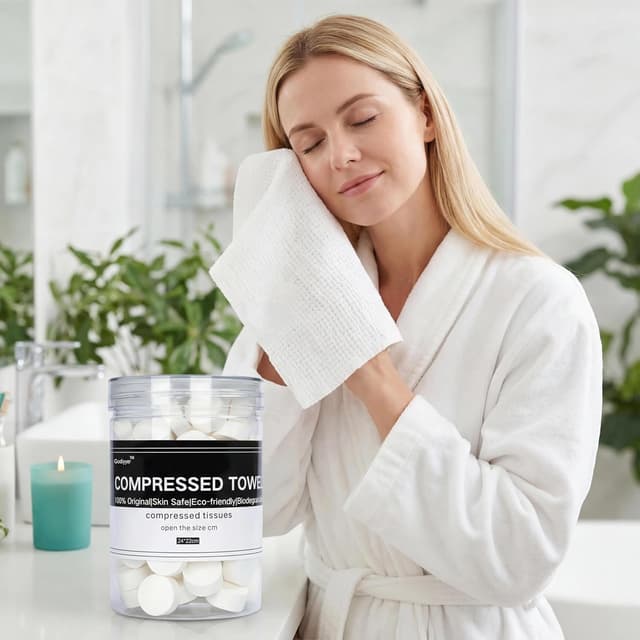 Detalle de 100pcs Compressed Towels disposable travel wipes 🧻