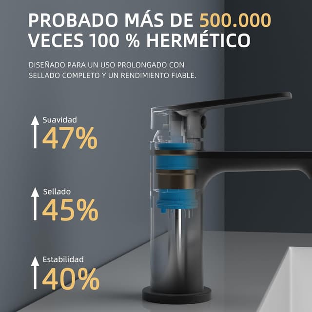 Thumbnail 4 de BELZ Grifo Lavabo Monomando 🛁 Ahorro de Agua y Energía, Moderno