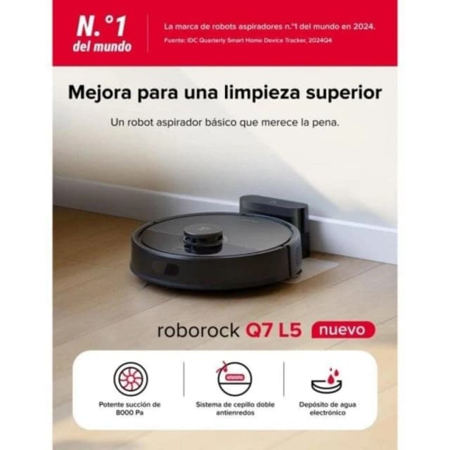 Detalle 2 de Roborock Q7L5 robot aspirador LiDAR