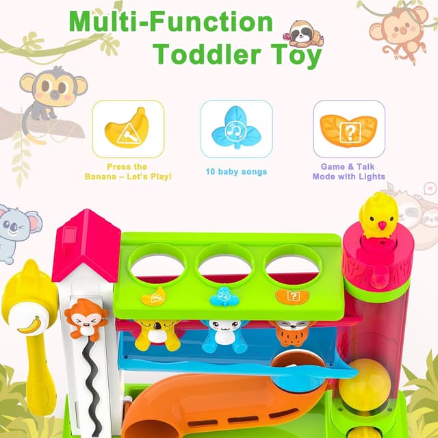 Detalle de VOILBTOY Musical Ball Drop Toy (1–3 Years) with English & Spanish Modes