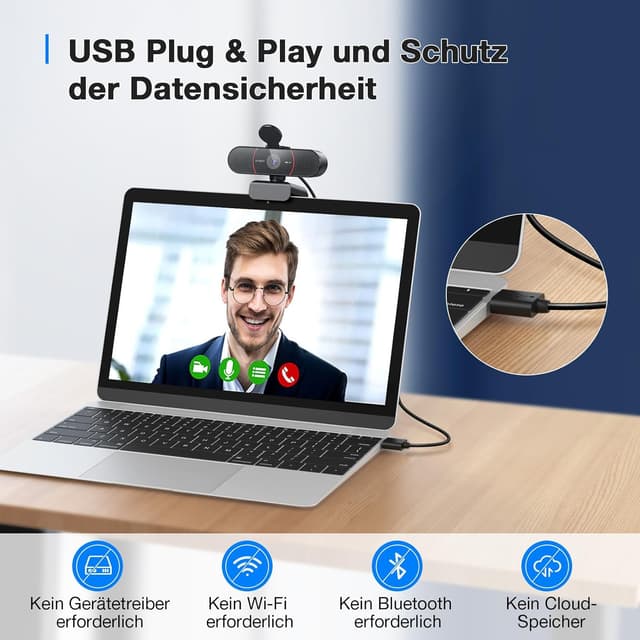 Detalle 2 de EMEET C960 4K Webcam für PC