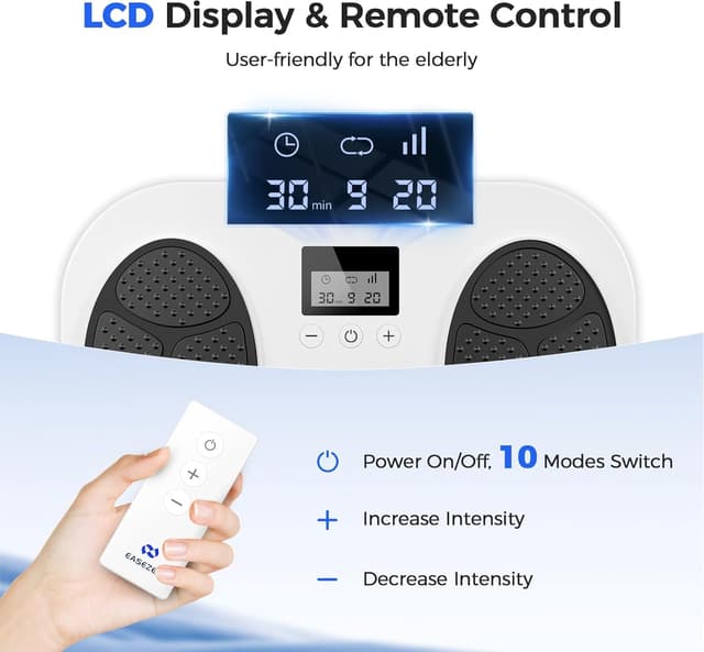 Detalle 2 de Medic Circulation Booster for Feet and Legs – Electric EMS Foot Massager with TENS Technology, 10 Modes and 20 Intensities (White)