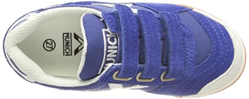 Detalle de Munich Gresca Kid VCO S en azul (605) — zapatillas unisex para niños con cierre de velcro