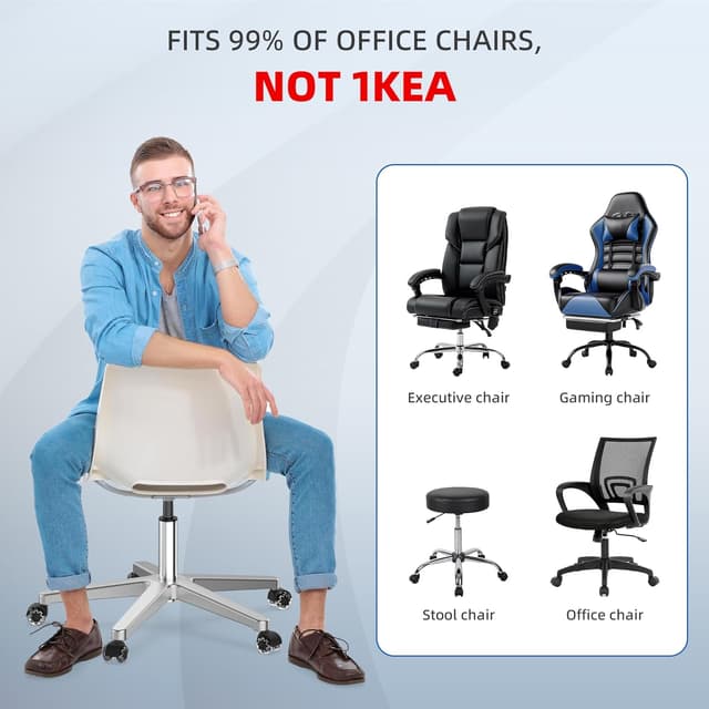 Detalle de WEWILL Gasdruckfeder für Bürostuhl – höhenverstellbar (Hub 350–550 mm), Belastbarkeit bis 500 kg, Ø 50 mm