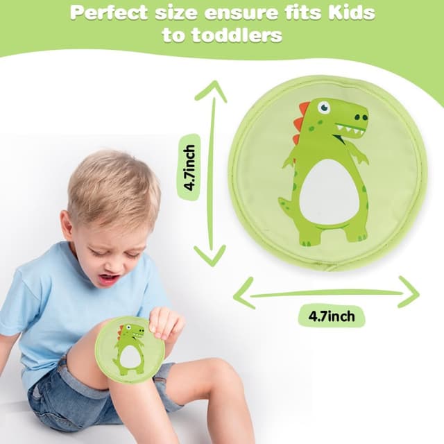 Detalle 2 de Hilph 4.7" Kids Ice Pack Set (3-Pack) for Bumps, Bruises & Fever Relief