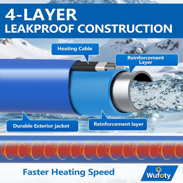 Thumbnail 5 de Wufoty 100FT Heated Water Hose