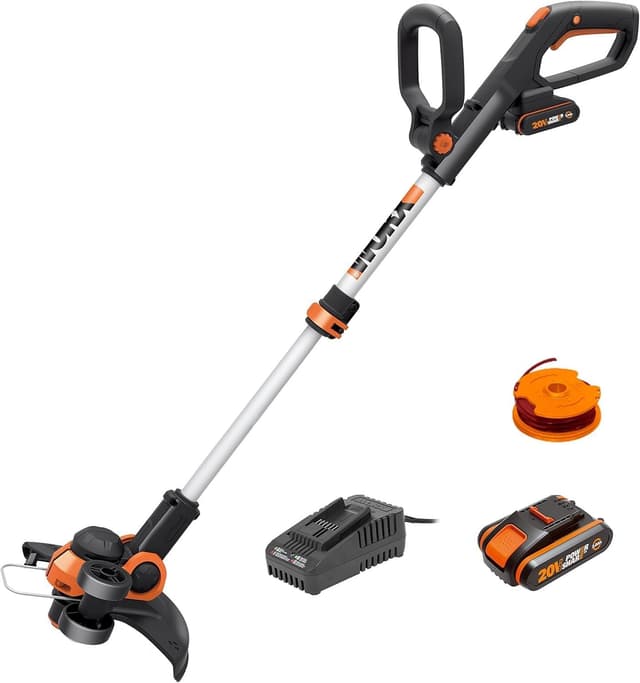 Detalle de WORX 20V Cordless Grass Trimmer WG163E.3 (2-in-1 Strimmer/Edger) with Fast Charger & 2 x 2.0Ah Batteries