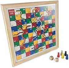 Imagen de Snakes and Ladders Wooden Board Game en OfertitasTOP