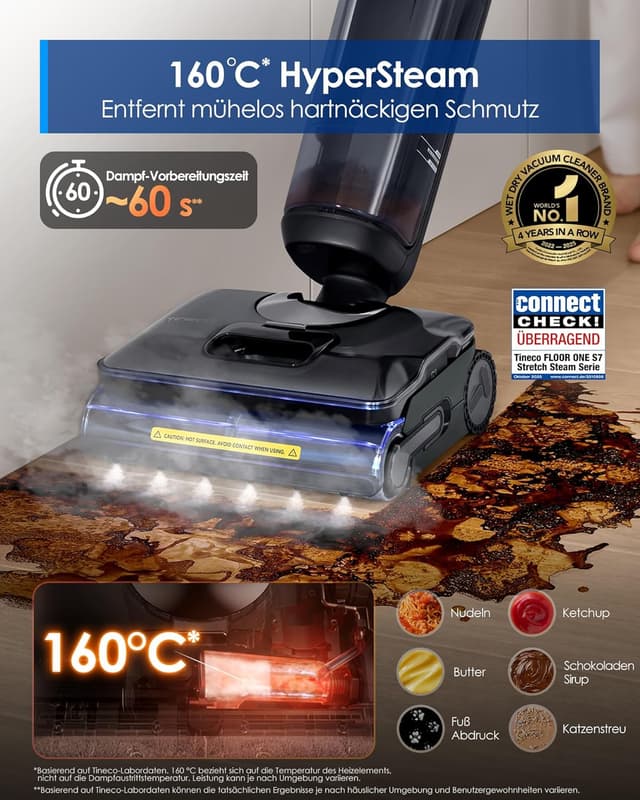 Detalle 2 de Tineco FLOOR ONE S7 Dampfreiniger 160 °C 🧹
