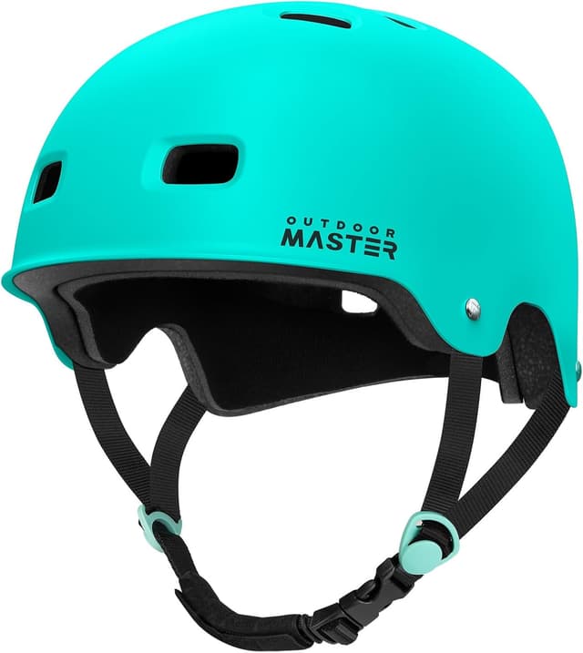 Detalle de OutdoorMaster Beetles Snug Skateboard/Cycling Helmet (Adults, Youth & Kids) with Two Removable Liners