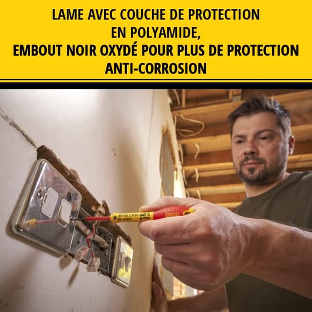 Detalle de Stanley FatMax 0-65-441 set di 6 cacciaviti isolati (Str, Ph) con tester