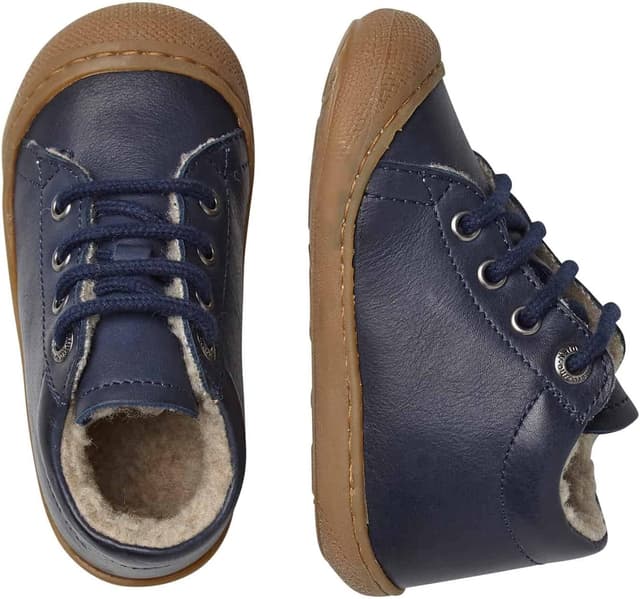 Detalle de Naturino Lauflernschuhe aus Leder mit Wollfutter – Lauflernhilfe mit Schnürung