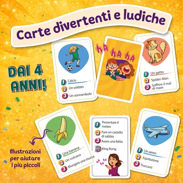 Detalle de ZENAGAME Generazione Mimo – Mazzo di 120 carte da gioco per bambini (versione italiana)