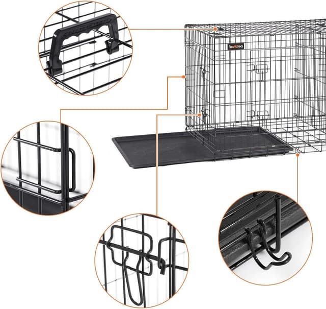 Detalle 2 de Feandrea PPD42BK cage 107 x 70 x 77,5 cm