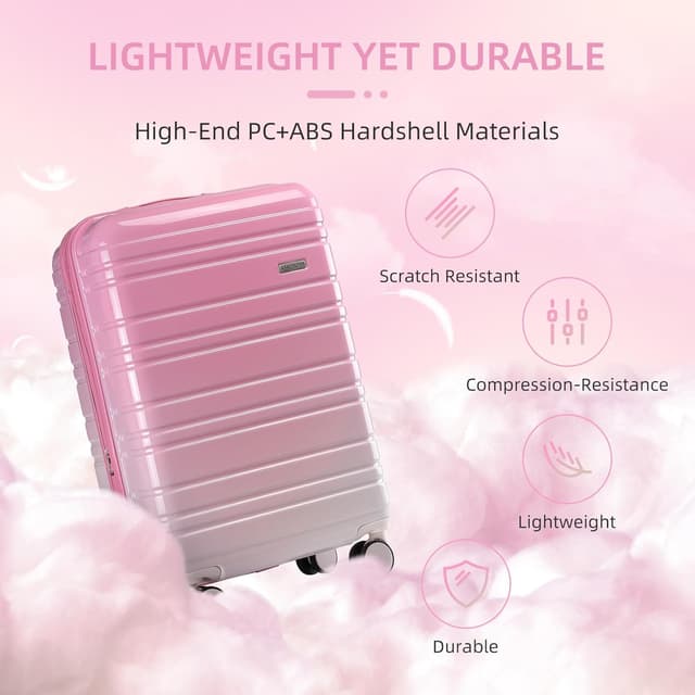 Detalle de LARVENDER 3 Piece luggage set, 20 inch