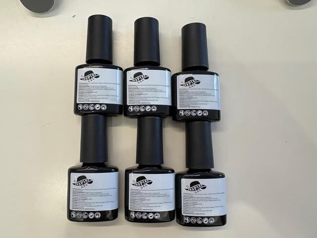 Thumbnail 6 de Modelones Smalto Semipermanente Unghie Verde Glitter 6 colori HEma-free Gel Nail Art French Kit