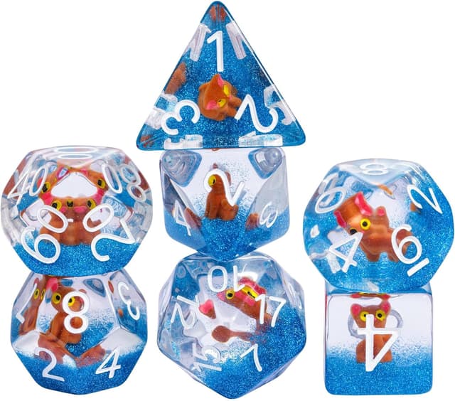 Thumbnail 6 de cusdie 7-Die DND Dice Set 7pc, yellow chicken 🎲