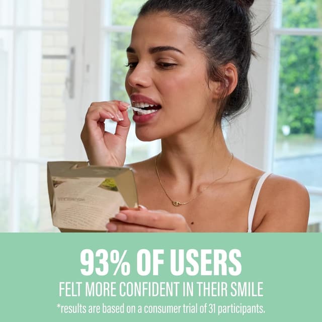 Detalle de Spotlight Oral Care Teeth Whitening Strips (28 strips + toothpaste) – 14-day hydrogen peroxide kit for sensitive teeth