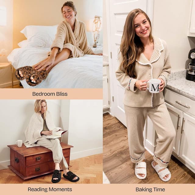 Thumbnail 6 de EverFoams Womens Fuzzy Open-toe Slippers 5-12