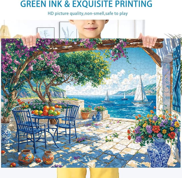 Detalle de TangComplete TangComplete 1000-Piece Summer Coast Jigsaw Puzzle (70 x 50 cm)