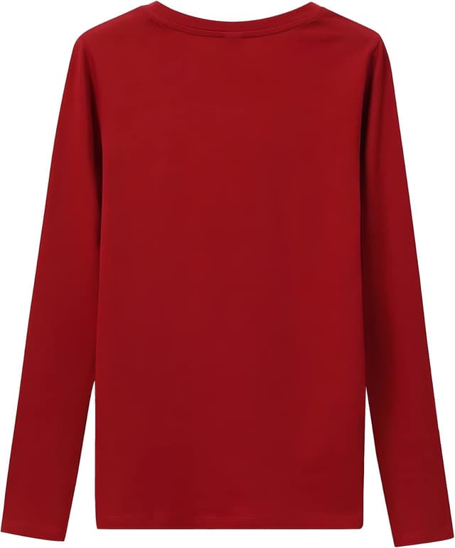 Detalle de LiKing Maglietta donna a maniche lunghe con scollo tondo in cotone (3 pack) 6151