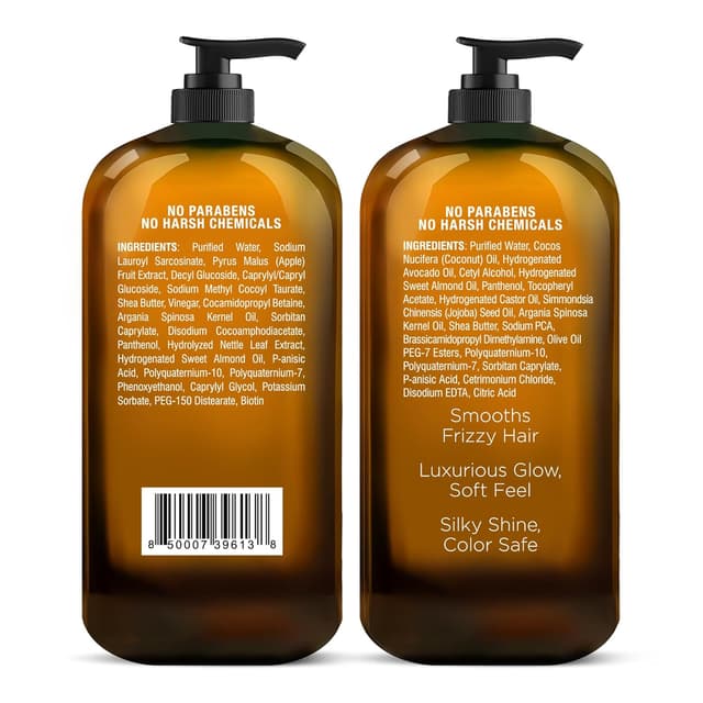 Detalle de Majestic Pure Apple Cider Vinegar Shampoo & Avocado Coconut Conditioner Set (Sulfate-Free) – 2 x 16 fl oz