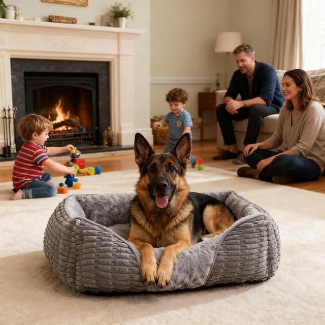 Thumbnail 6 de Heymamba Extra Large Dog Bed XL 89x64x23CM