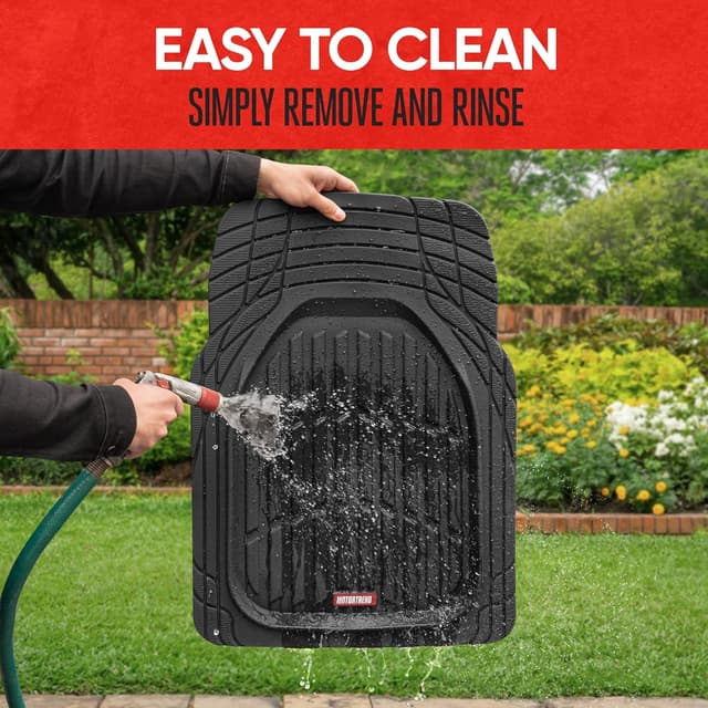 Detalle 2 de Motor Trend 2-Piece Front Car Floor Mats (Black) FlexTough Contour Liners