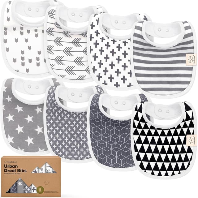 Imagen de 8-Pack Organic Baby Bibs en OfertitasTOP